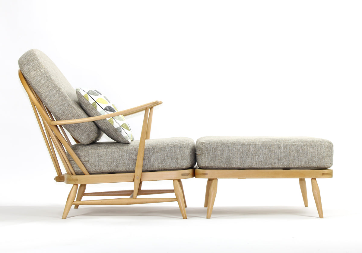 Ercol armchair & matching footstool
